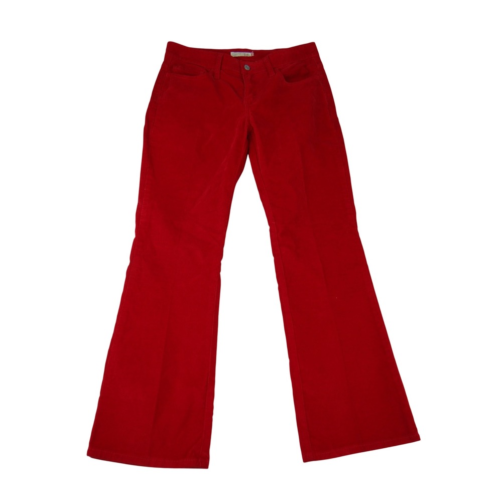 Levis 515 Boot Cut Red Corduroy Pants Womens Size 8M Mid Rise Stretch Trousers